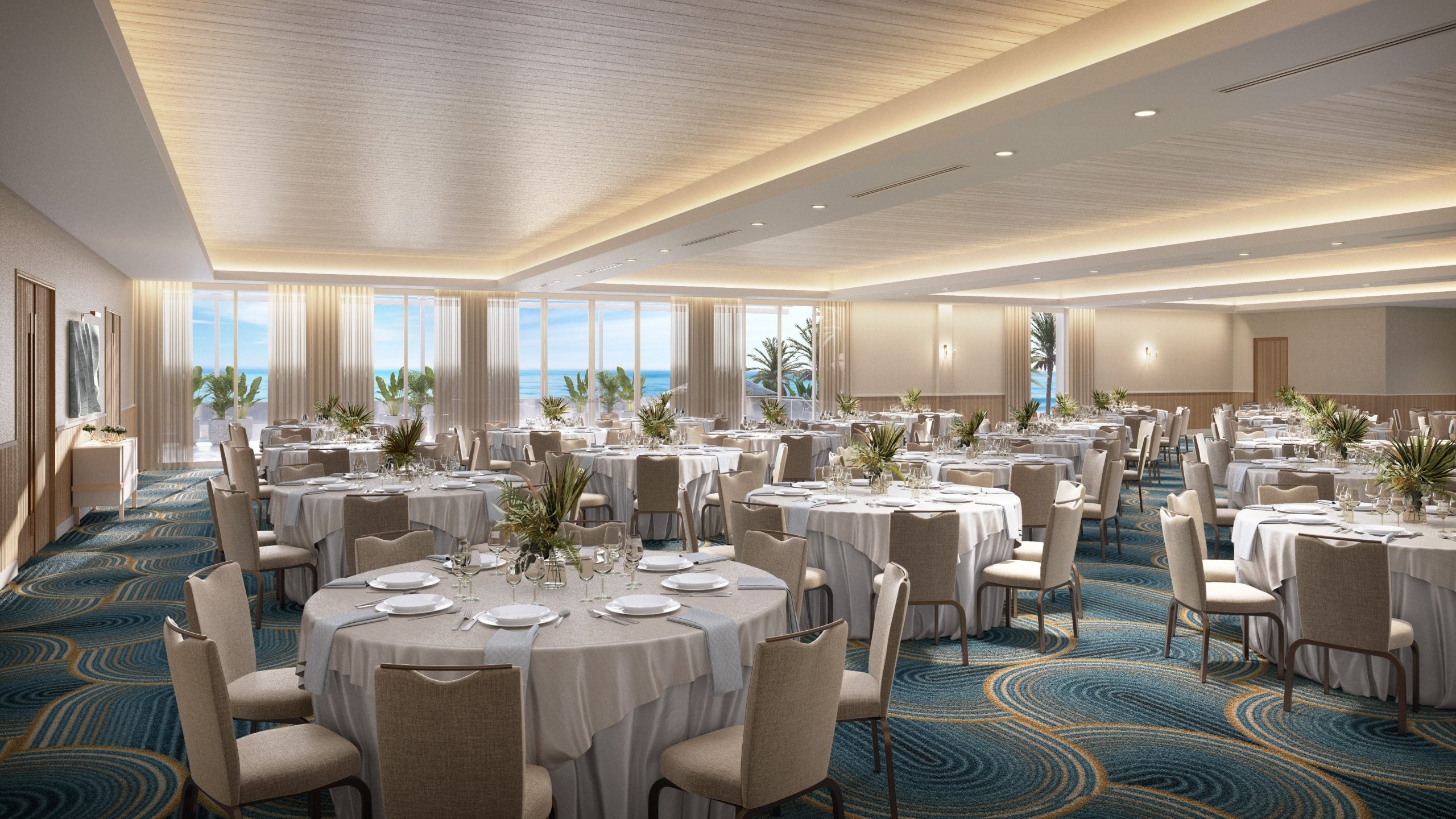 Dinning sets from Atlantis ballroom at The Sunny