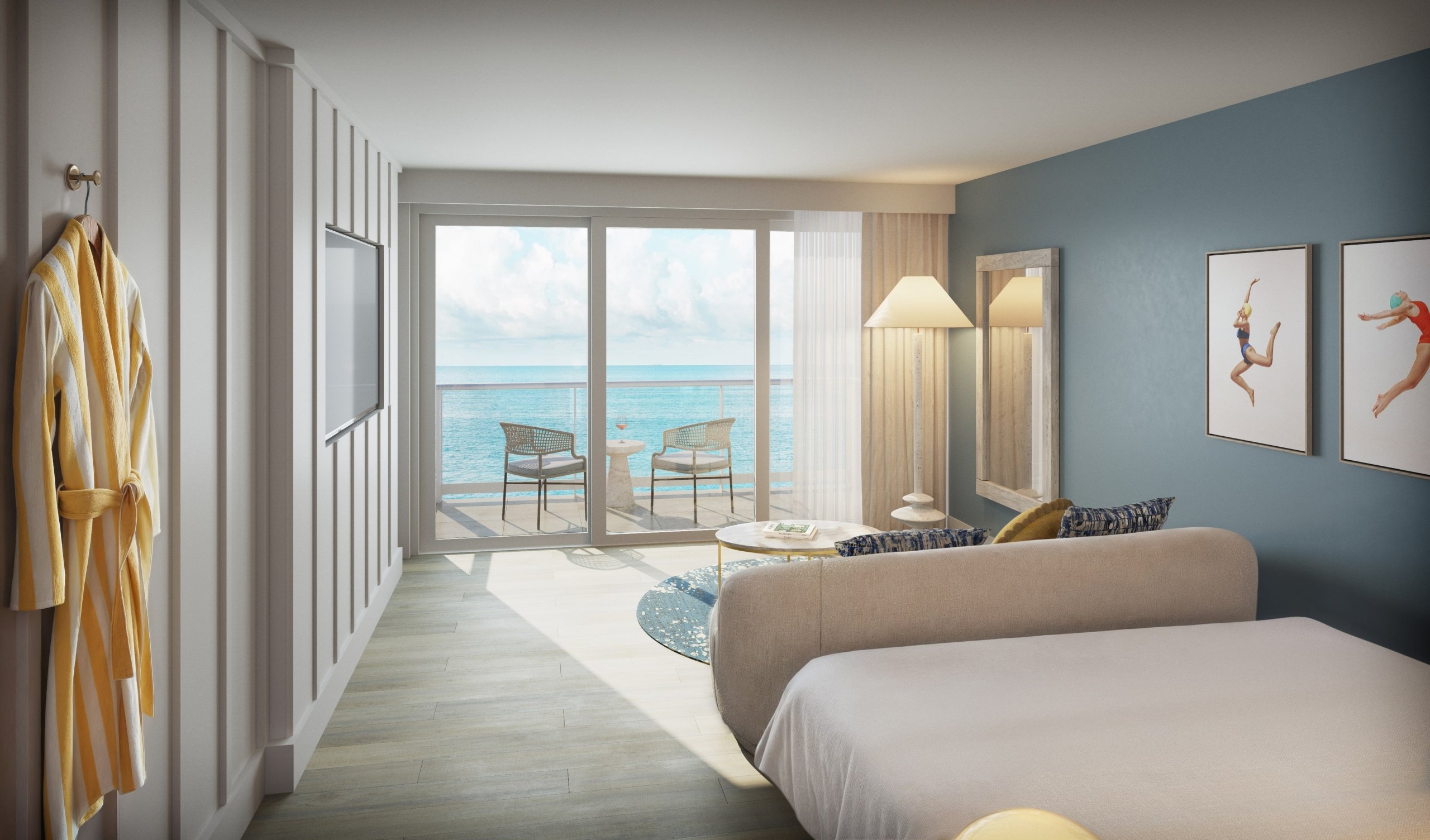 Ocean view deluxe room with terrace at The Sunny