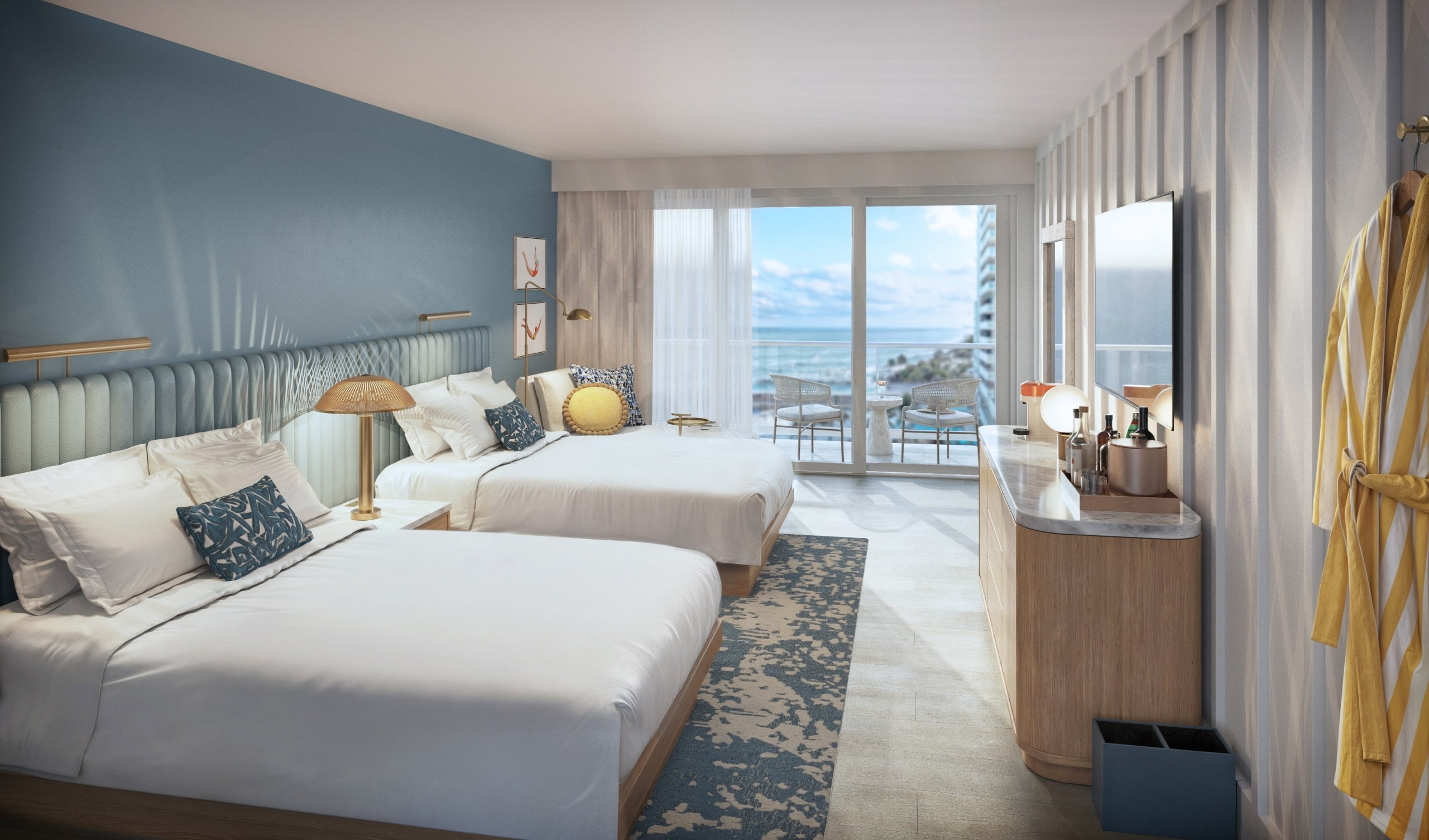 Ocean view deluxe Room with terrace at The Sunny