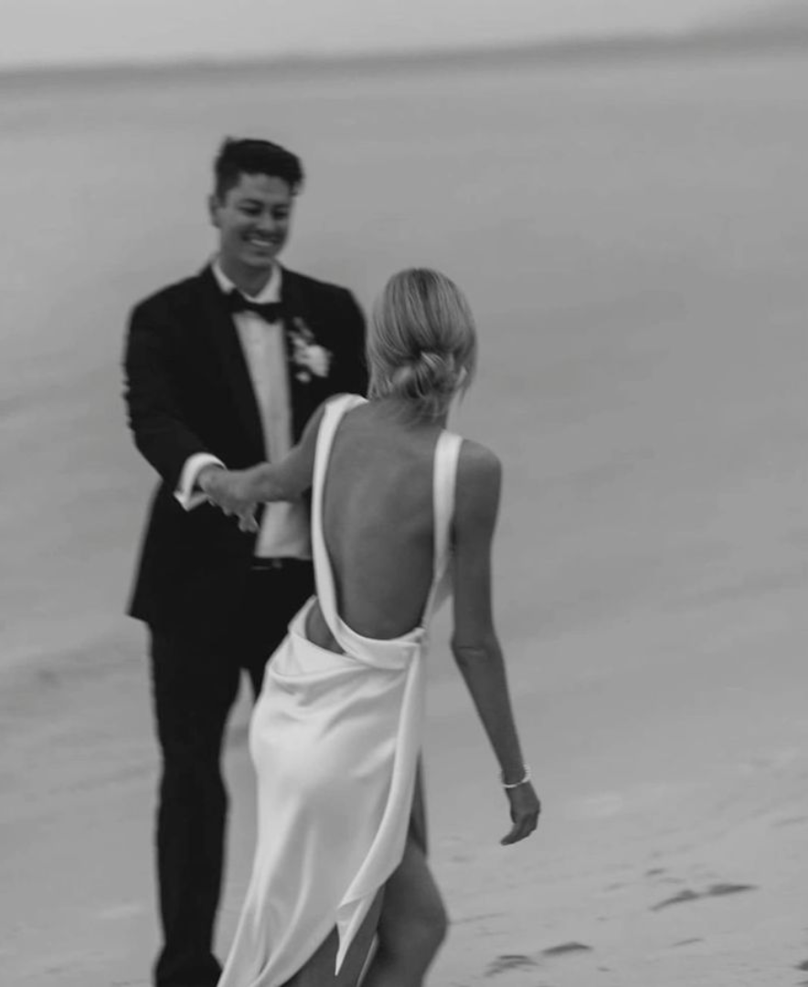 A couple for wedding in beach