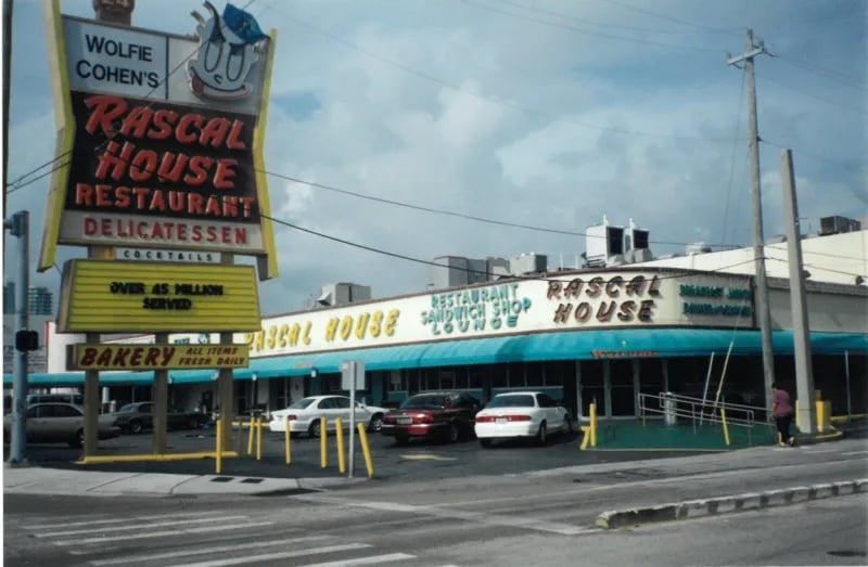 Rascal House Restaurant from Motel Row Sunny Isles Beach