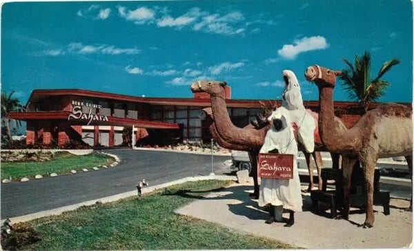 Sahara restaurant from Motel Row Sunny Isles Beach