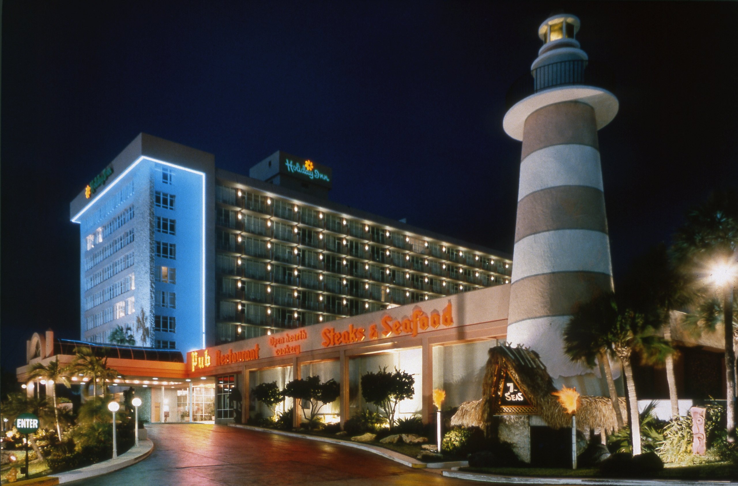 Entrance path to old NewPort Hotel